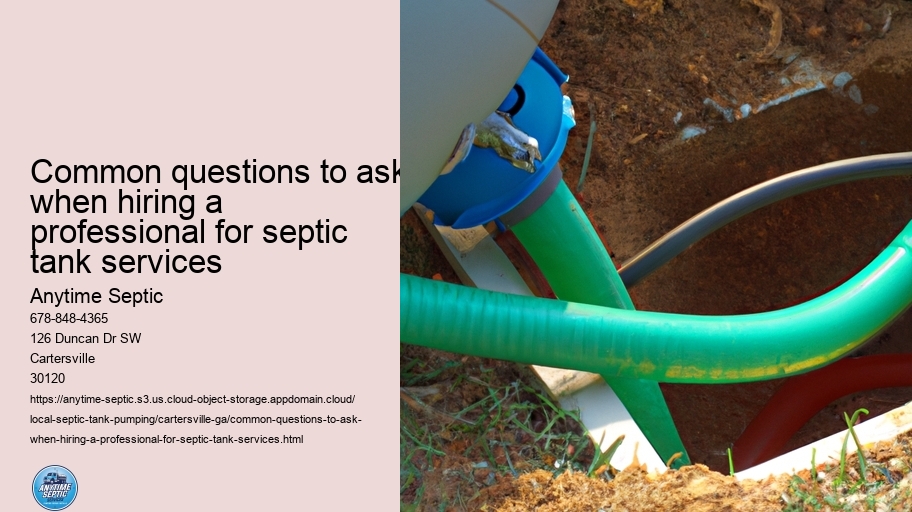 Common questions to ask when hiring a professional for septic tank services