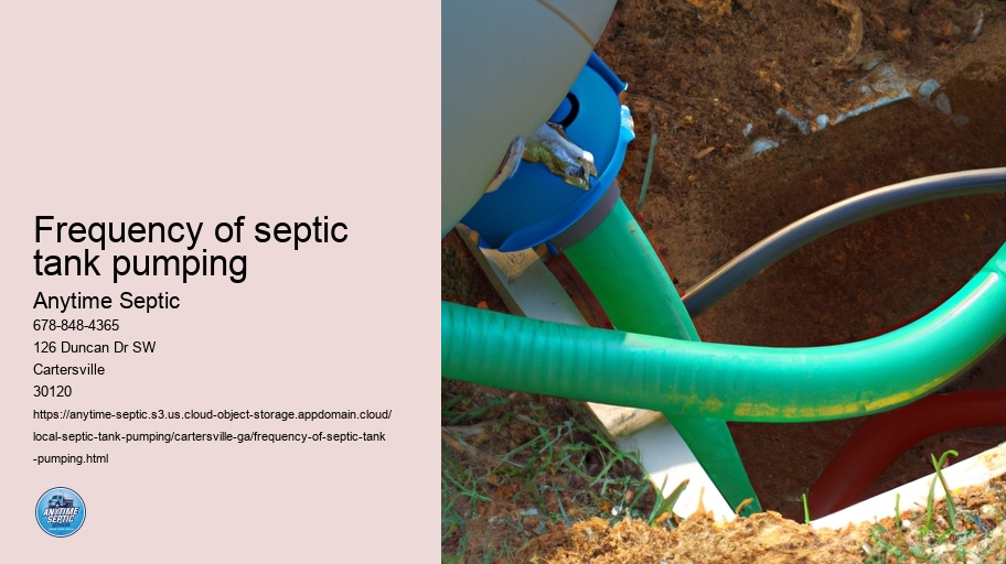 Frequency of septic tank pumping