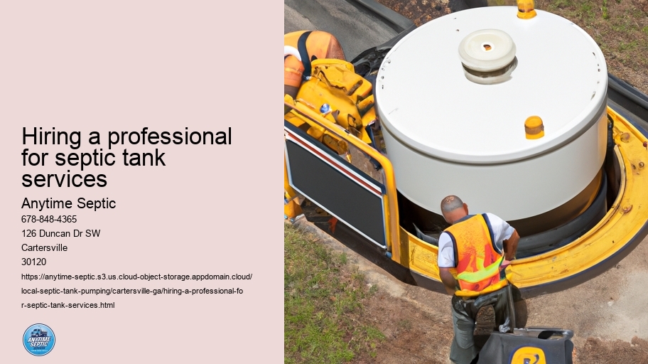 Hiring a professional for septic tank services