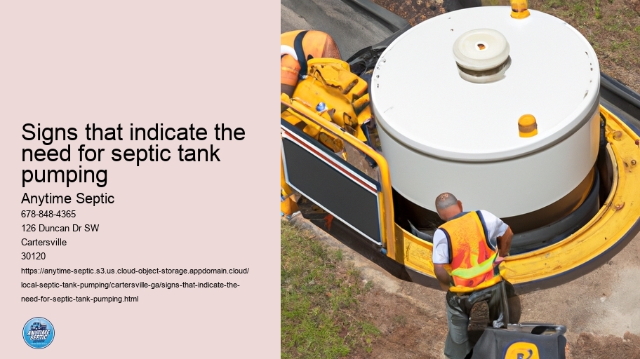 Signs that indicate the need for septic tank pumping