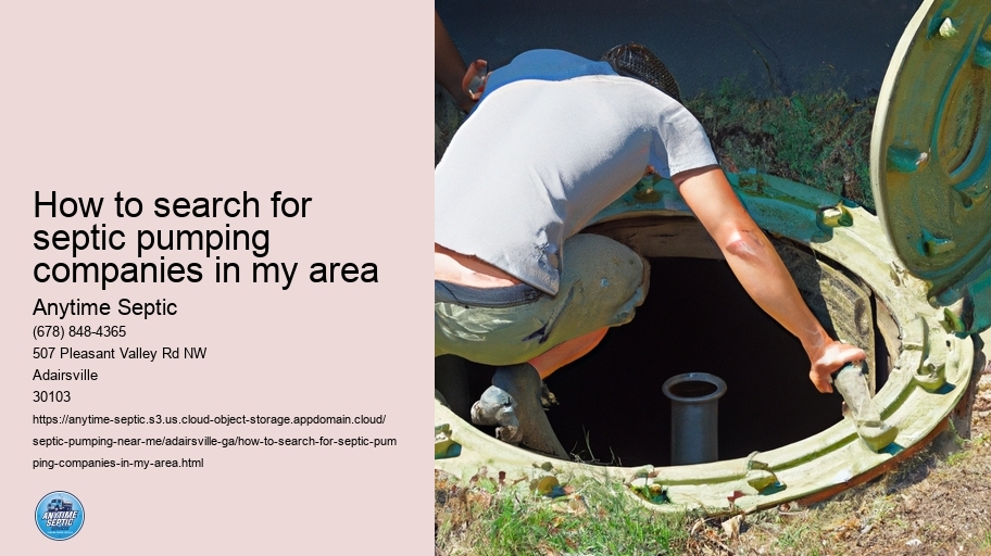 How to search for septic pumping companies in my area