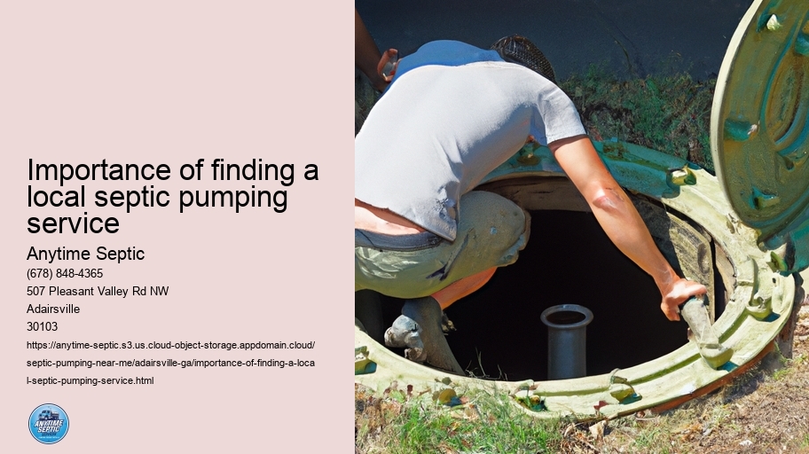Importance of finding a local septic pumping service