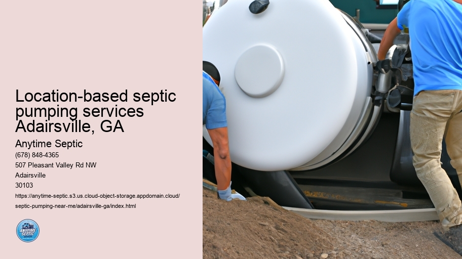 Location-based septic pumping services Adairsville, GA