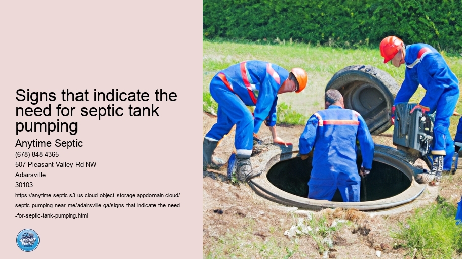 Signs that indicate the need for septic tank pumping